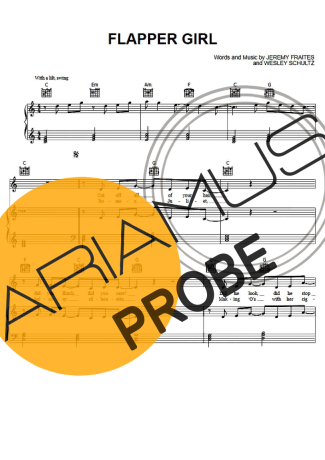 The Lumineers Flapper Girl score for Klavier