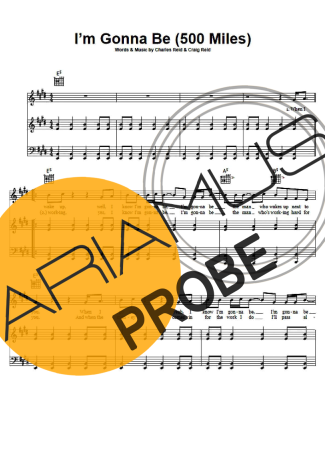 The Proclaimers Im Gonna Be (500 Miles) score for Klavier