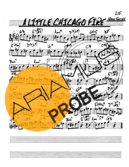 The Real Book of Jazz A Little Chicago Fire score for Alt-Saxophon