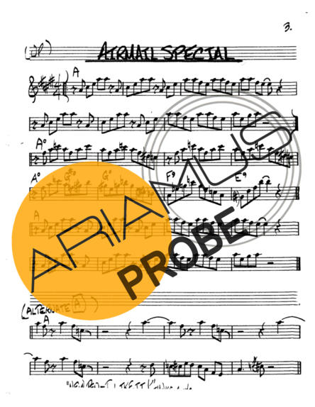The Real Book of Jazz Airmail Special score for Alt-Saxophon