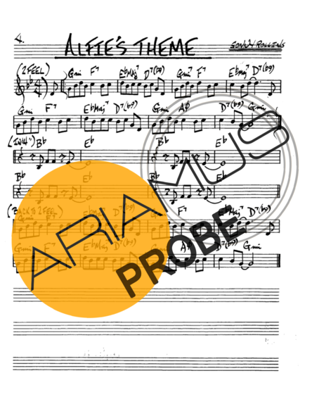 The Real Book of Jazz Alfies Theme score for Alt-Saxophon
