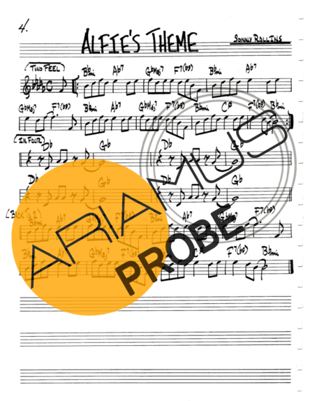 The Real Book of Jazz Alfies Theme score for Klarinette (C)