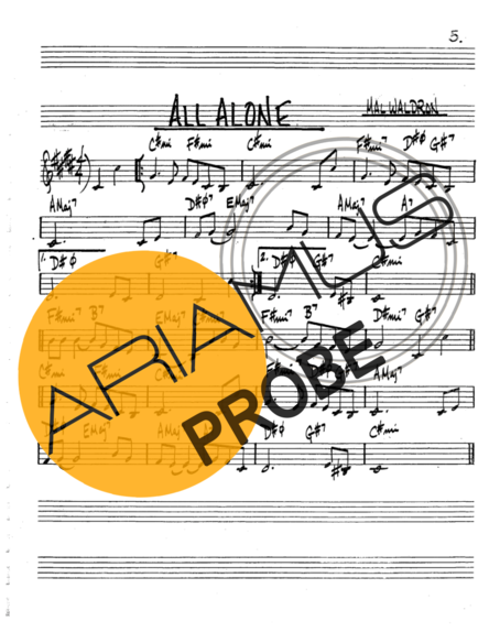 The Real Book of Jazz All Alone score for Tenor-Saxophon Sopran (Bb)