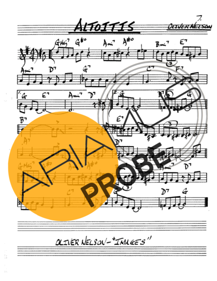 The Real Book of Jazz Altoitis score for Alt-Saxophon