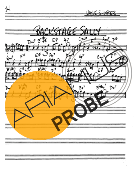 The Real Book of Jazz Backstage Sally score for Alt-Saxophon