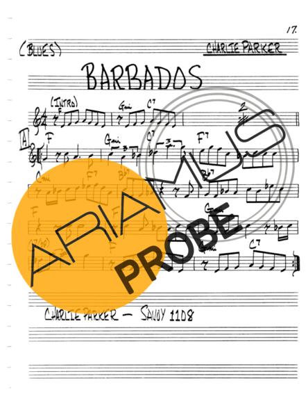 The Real Book of Jazz Barbados score for Keys