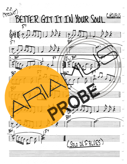 The Real Book of Jazz Better Git It In Your Soul score for Keys