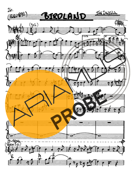 The Real Book of Jazz Birdland score for Alt-Saxophon
