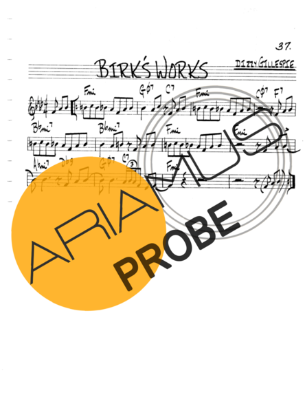 The Real Book of Jazz Birks Works score for Keys