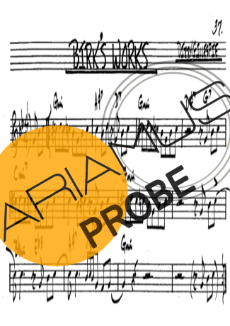 The Real Book of Jazz Birks Works score for Klarinette (Bb)