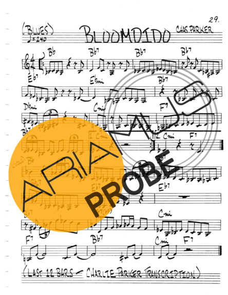 The Real Book of Jazz Bloomdido score for Geigen