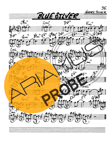 The Real Book of Jazz Blue Silver score for Alt-Saxophon