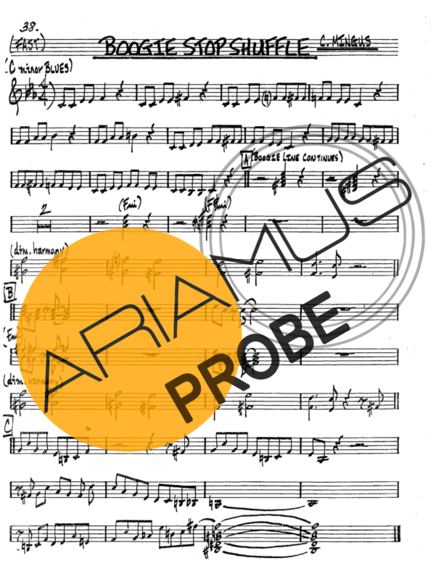 The Real Book of Jazz Boogie Stop Shuffle score for Trompete