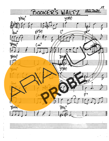 The Real Book of Jazz Bookers Waltz score for Trompete