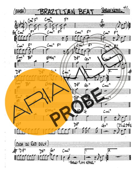 The Real Book of Jazz Brazilian Beat score for Trompete