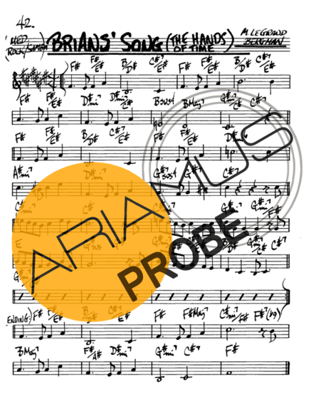 The Real Book of Jazz Brians Song score for Alt-Saxophon