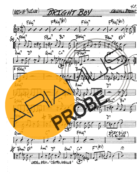The Real Book of Jazz Bright Boy score for Tenor-Saxophon Sopran (Bb)