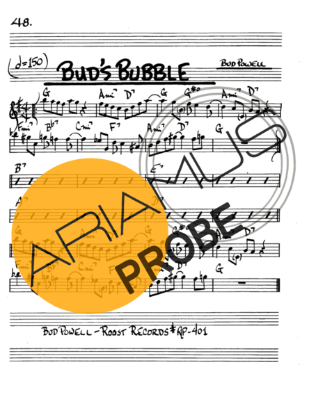 The Real Book of Jazz Buds Bubble score for Alt-Saxophon