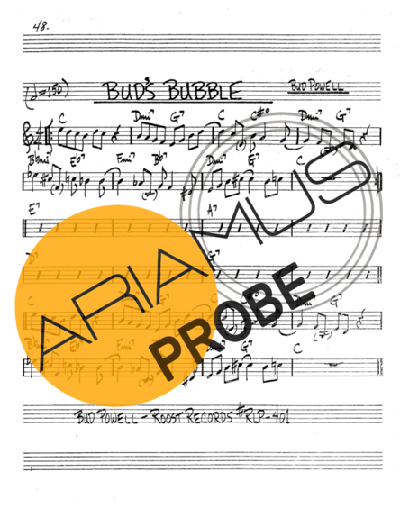 The Real Book of Jazz Buds Bubble score for Trompete