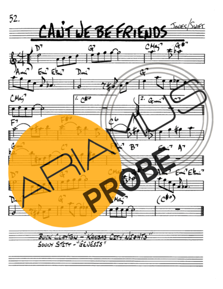 The Real Book of Jazz Cant We Be Friends score for Alt-Saxophon