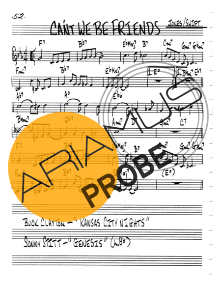 The Real Book of Jazz Cant We Be Friends score for Keys