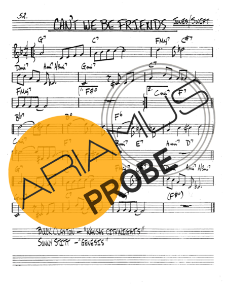 The Real Book of Jazz Cant We Be Friends score for Tenor-Saxophon Sopran (Bb)