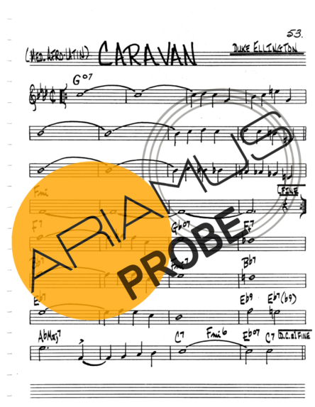 The Real Book of Jazz Caravan score for Keys