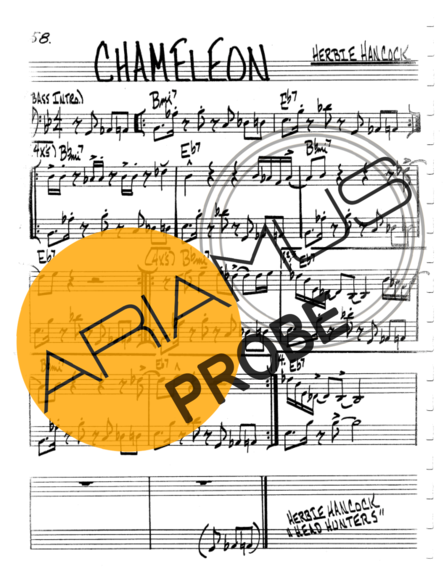 The Real Book of Jazz Chameleon score for Keys