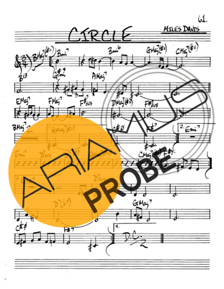 The Real Book of Jazz Circle score for Alt-Saxophon