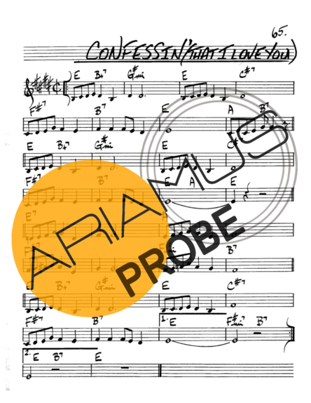 The Real Book of Jazz Confessin score for Alt-Saxophon