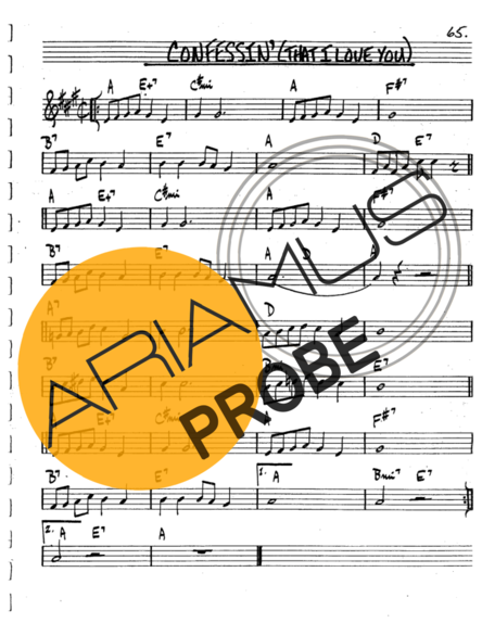 The Real Book of Jazz Confessin score for Trompete