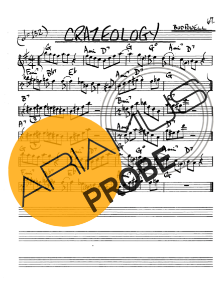 The Real Book of Jazz Crazeology score for Alt-Saxophon