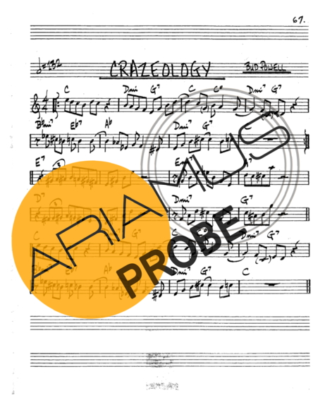 The Real Book of Jazz Crazeology score for Trompete