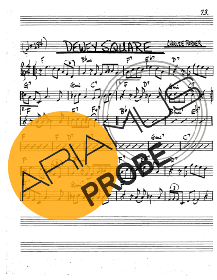 The Real Book of Jazz Dewey Square score for Tenor-Saxophon Sopran (Bb)