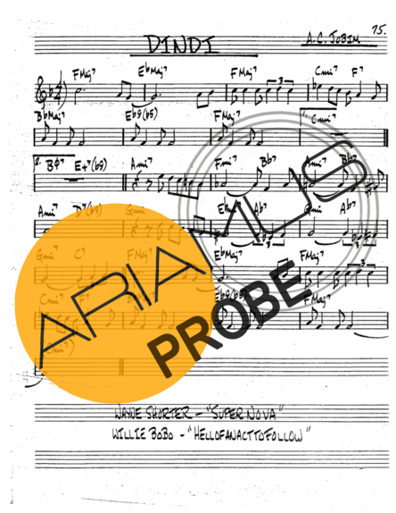 The Real Book of Jazz Dindi score for Trompete