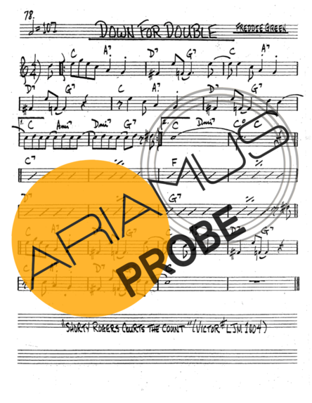 The Real Book of Jazz Down For Double score for Tenor-Saxophon Sopran (Bb)