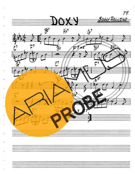 The Real Book of Jazz Doxy score for Keys