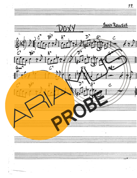 The Real Book of Jazz Doxy score for Trompete