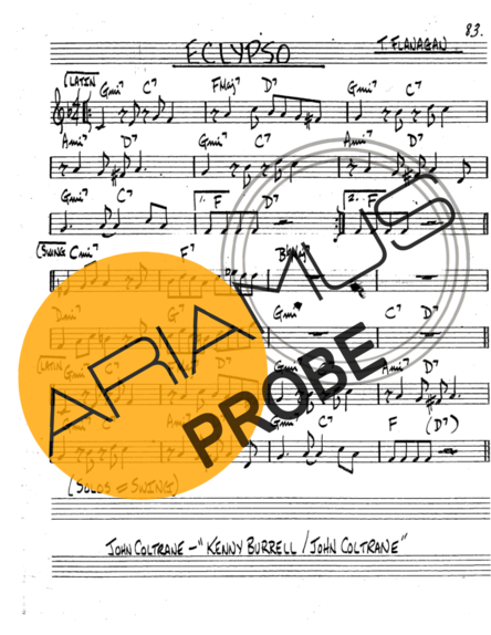 The Real Book of Jazz Eclypso score for Tenor-Saxophon Sopran (Bb)