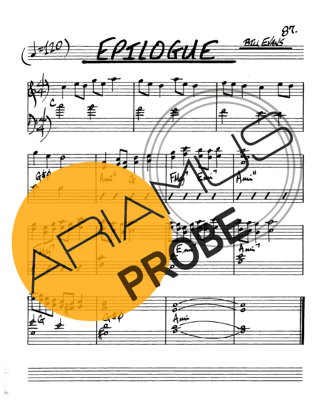 The Real Book of Jazz Epilogue score for Alt-Saxophon