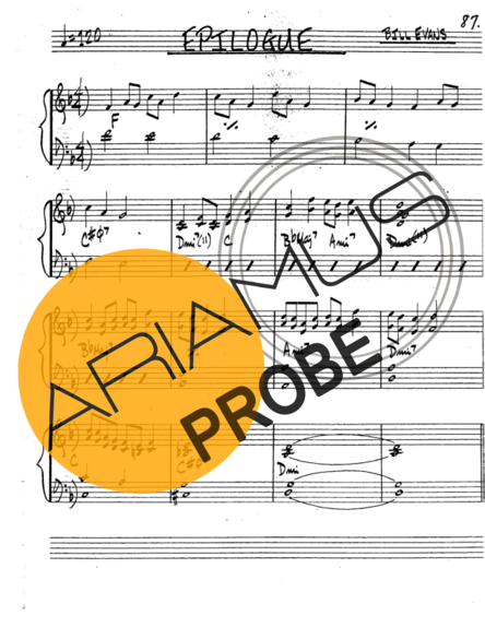 The Real Book of Jazz Epilogue score for Trompete