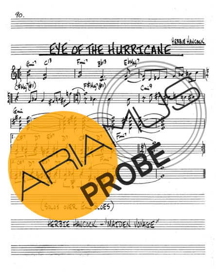 The Real Book of Jazz Eye Of The Hurricane score for Tenor-Saxophon Sopran (Bb)