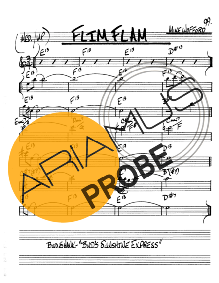 The Real Book of Jazz Flim Flam score for Alt-Saxophon