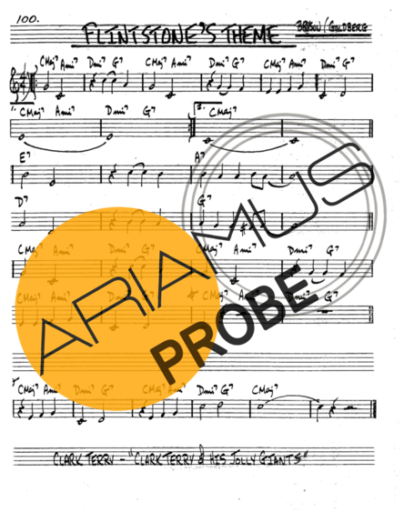 The Real Book of Jazz Flintstones Theme score for Trompete