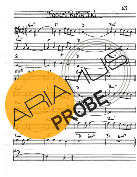 The Real Book of Jazz Fools Rushin score for Tenor-Saxophon Sopran (Bb)