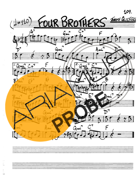 The Real Book of Jazz Four Brothers score for Alt-Saxophon