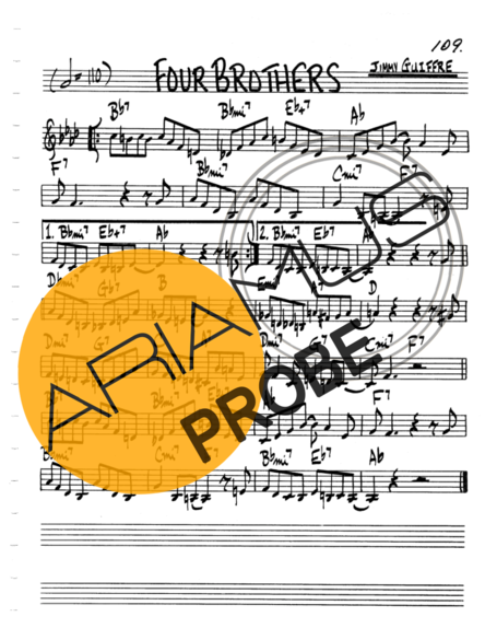 The Real Book of Jazz Four Brothers score for Geigen