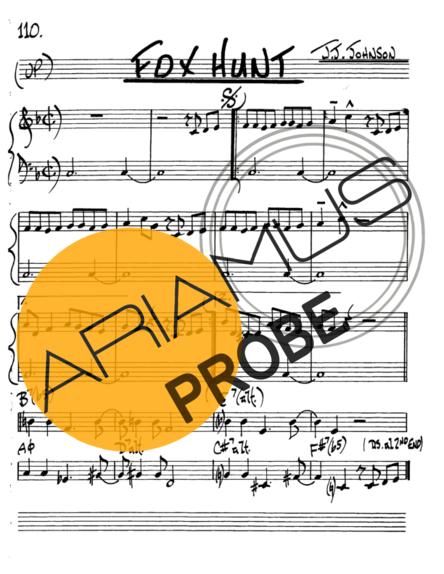 The Real Book of Jazz Fox Hunt score for Alt-Saxophon