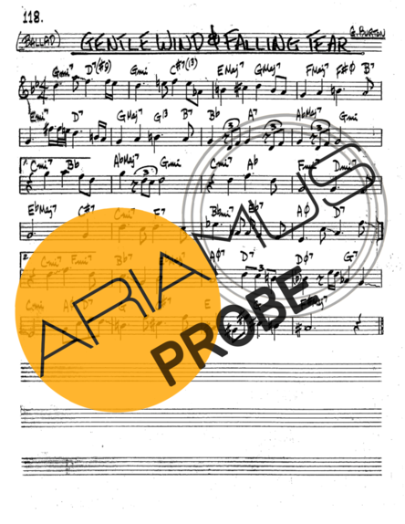 The Real Book of Jazz Gentle Wind & Falling Fear score for Tenor-Saxophon Sopran (Bb)