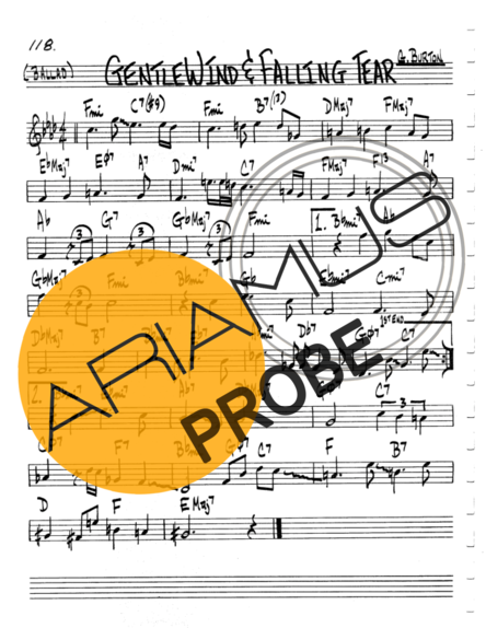 The Real Book of Jazz Gentle Wind & Falling Fear score for Geigen